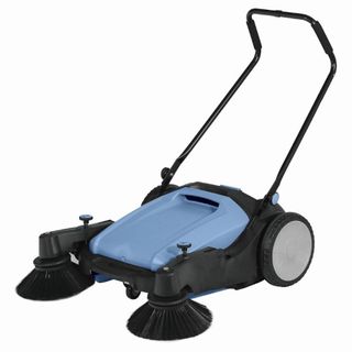 NZJANITOR HEAVY DUTY TWIN BRUSH WALK BEHIND FLOOR SWEEPER 920MM 40L
