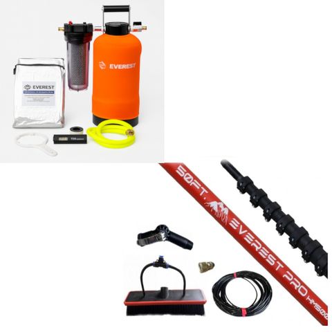 EVEREST PRO 50 PREMIUM CF POLE KIT + EVEREST 10L PURE WATER TANK W/ RESIN
