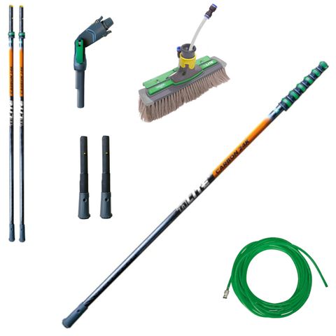 UNGER 24K CARBON POLE KIT COMPLETE - 10 SECTIONS - 15M