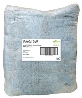 POMONA COTTON RAGS WHITE COLOUR 10KG