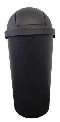 ROUND BLACK BULLET BIN WITH FLIP LID 45L