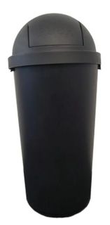 ROUND BLACK BULLET BIN WITH FLIP LID 45L