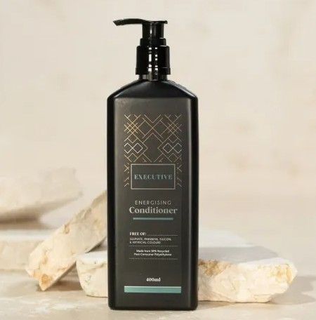 EXECUTIVE ENERGISING CONDITIONER REFILLABLE PUMP BOTTLE WALL MOUNTABLE 400ML