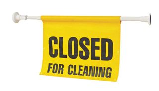 CLOSED FOR CLEANING SAFETY POLE COMPLETE