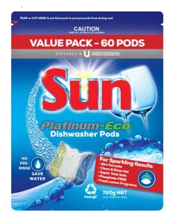 SUN PLATINUM ECO DISHWASHER PODS 60S