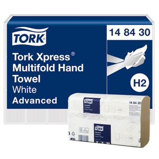 TORK H2 430 ADVANCED XPRESS SLIM I/FOLD WHITE 1 PLY PAPER TOWEL 185S X 21: 21CM