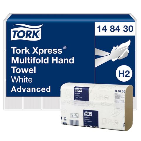 TORK H2 430 ADVANCED XPRESS SLIM I/FOLD WHITE 1 PLY PAPER TOWEL 185S X 21: 21CM