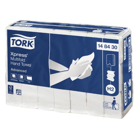 TORK H2 430 ADVANCED XPRESS SLIM I/FOLD WHITE 1 PLY PAPER TOWEL 185S X 21: 21CM