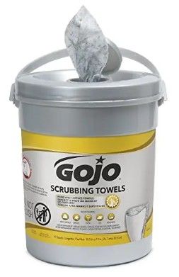 GOJO SCRUBBINGS TOWEL WIPES BUCKET 72S