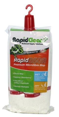 SABCO RAPID CLEAN MICROFIBRE MOP RED 350G