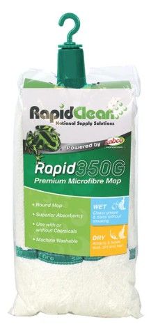 SABCO RAPID CLEAN MICROFIBRE MOP GREEN 350G