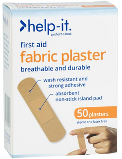 HELP-IT FIRST AID FABRIC PLASTERS 19MM X 72MM 50S