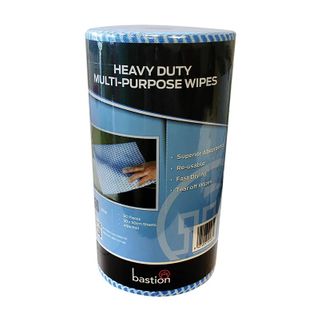 BASTION HEAVY DUTY WIPES 50CM X 30CM 45M - BLUE