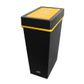 SABCO ENVIROPLASTIC DELUXE RECYCLING STATION BIN 40L - YELLOW: BOTTLES & CANS