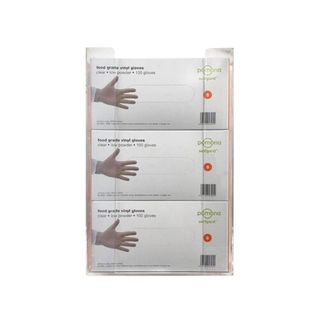 POMONA GLOVE DISPENSER CLEAR TRIPLE
