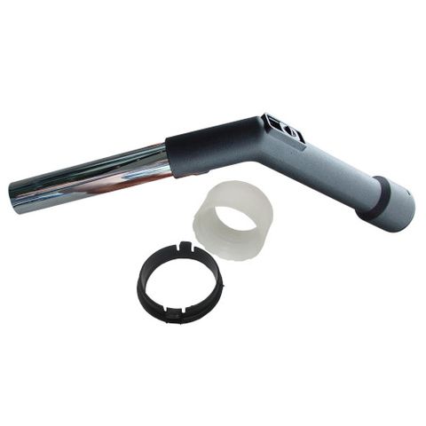 BENT END PIECE PLASTIC/CHROME TIP 32MM