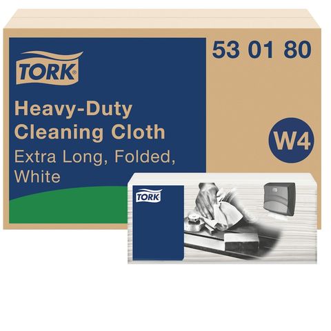 TORK W4 LONG-LASTING FOLDED CLEANING CLOTH 100S X 5