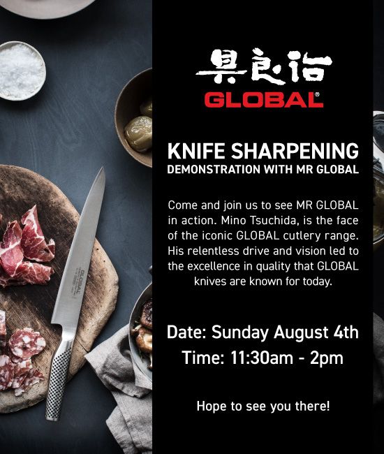 Knife Sharpening Demonstration with MR GLOBAL - Chef's Hat