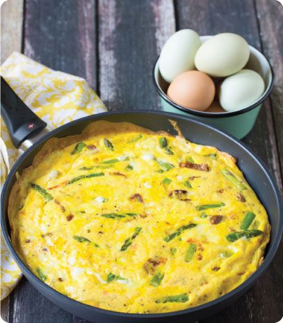 Asparagus & Sun Dried Tomato Frittata Recipe