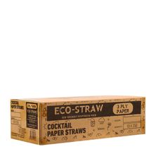 STRAW PAPER COCKTAIL BLK/WHT, 2500CTN