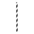 PAPER STRAW BLACK/WHITE STRIPED COCKTAIL, AUSTRAW