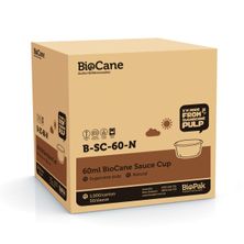 CUP SAUCE BROWN S/CANE 60ML, BIO 1000CTN