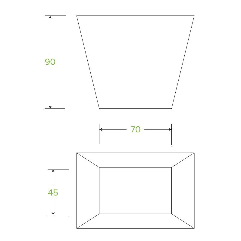 CHIP BOX BROWN, BIOBOARD 50PCES