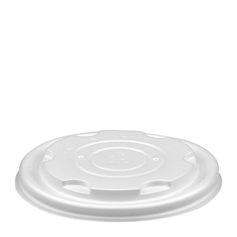 LID PLA 8OZ HOT BOWL, BIOPAK 50PCES