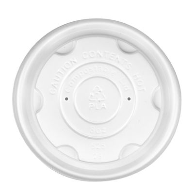 LID PLA 8OZ HOT BOWL, BIOPAK 50PCES