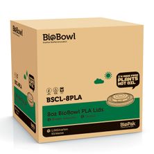 LID PLA 8OZ HOT BOWL, BIOPAK 1000CTN