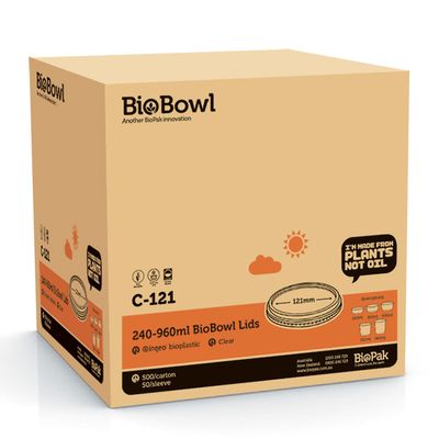 LID FOR 240-960ML BOWLS, BIOPAK