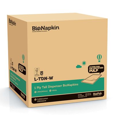 DISPENSER NAPKIN 1PLY E-FOLD, 5000CT BIO