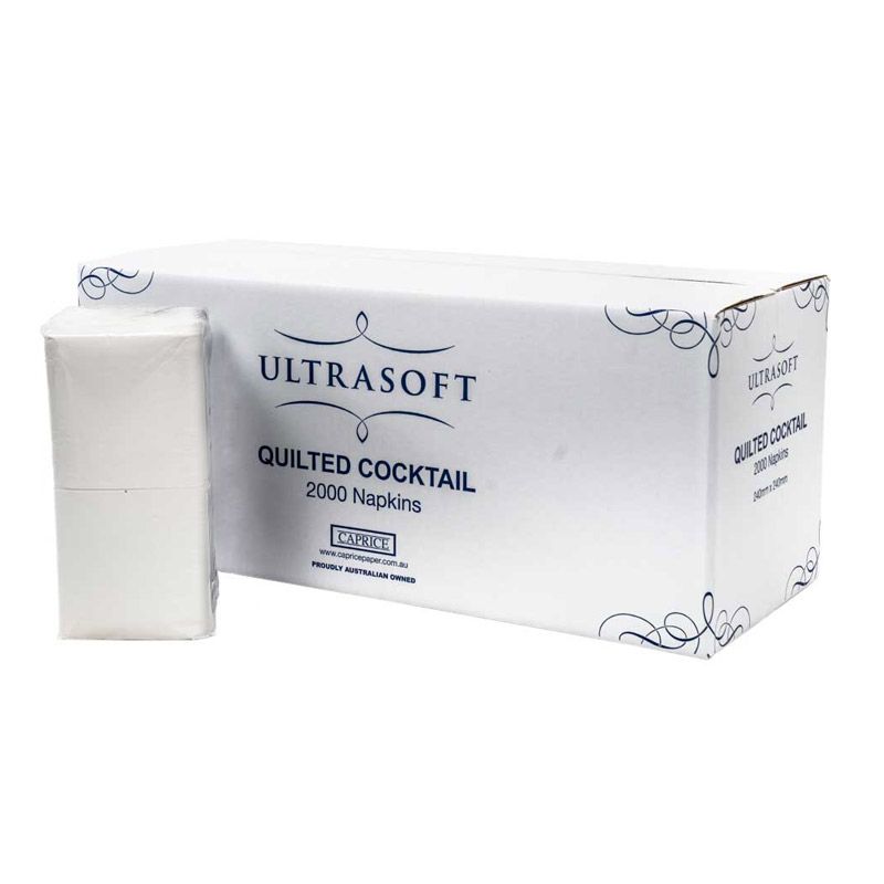 COCKTAIL NAPKIN WHITE, ULTRASOFT 2000CTN