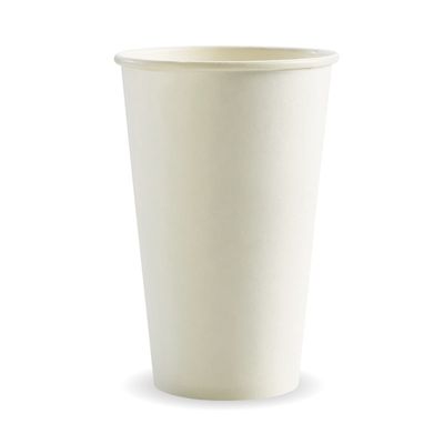 COFFEE CUP 16OZ WHITE SINGLE WALL BIOPAK