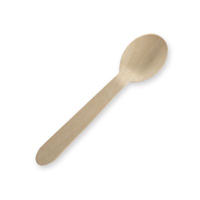 SPOON TEA 10CM WOOD, BIOCUTLERY 100PCES