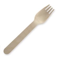 FORK 160MM WOOD, BIOCUTLERY 100PCES