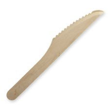 KNIFE 160MM WOOD, BIOCUTLERY 100PCES