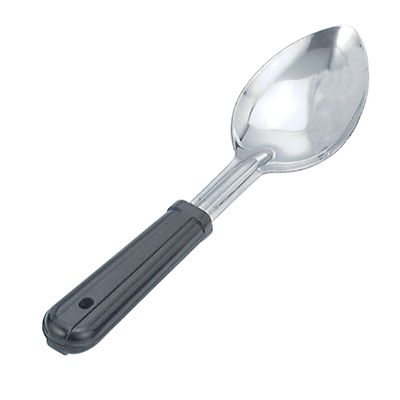 BASTING SPOON SOLID W/POLY HDL 33CM S/ST