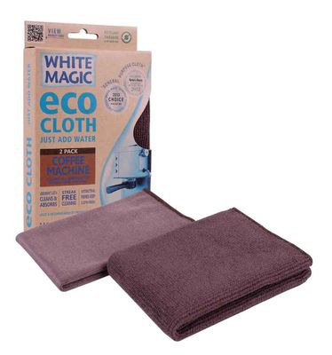 COFFEE MACHINE CLOTH 2PK, WHITE MAGIC