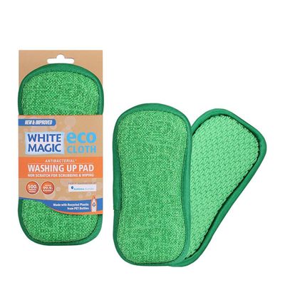 WASH UP PAD GREEN 19.5X9CM,WHITE MAGIC