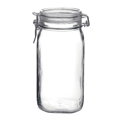 JAR GLASS WITH CLEAR LID 1.62-4.88LT, BORMIOLI FIDO