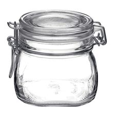 JAR GLASS W/CLR LID 0.56LT, BORMIOLI FIDO