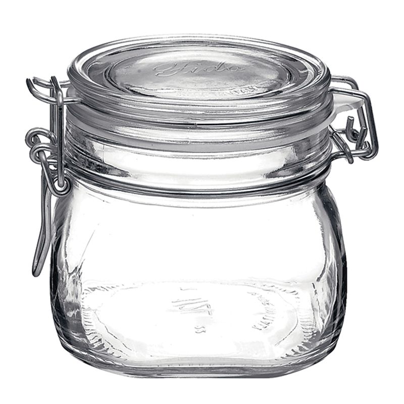 JAR GLASS W/CLR LID 0.56LT,BORMIOLI FIDO