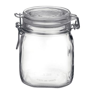 JAR GLASS WITH CLEAR LID 0.12-1.11LT, BORMIOLI FIDO