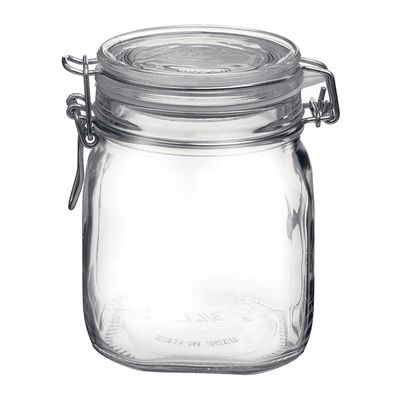 JAR GLASS W/CLR LID 0.75LT,BORMIOLI FIDO