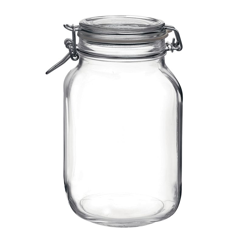 JAR GLASS W/CLR LID 2.13LT,BORMIOLI FIDO