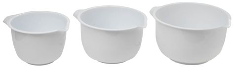 MIXING BOWL SET 3PCE WHITE, CUISENA