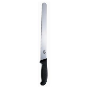 KNIFE SLICER RND 36CM BLACK, VICTORINOX