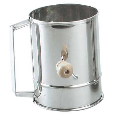 SIFTER FLOUR S/ST CRANK HANDLE