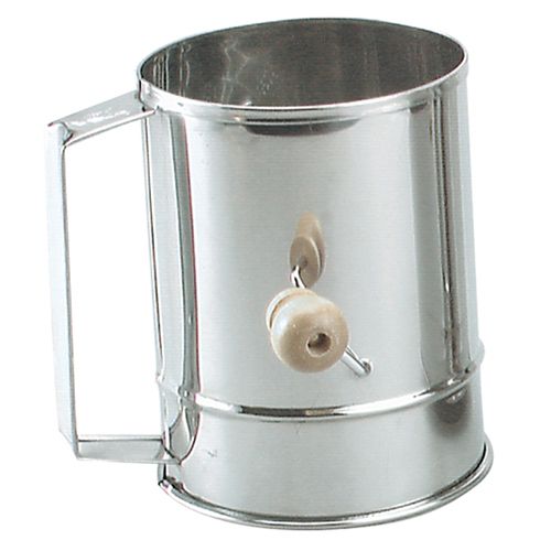 SIFTER FLOUR 5CUP S/ST CRANK HANDLE